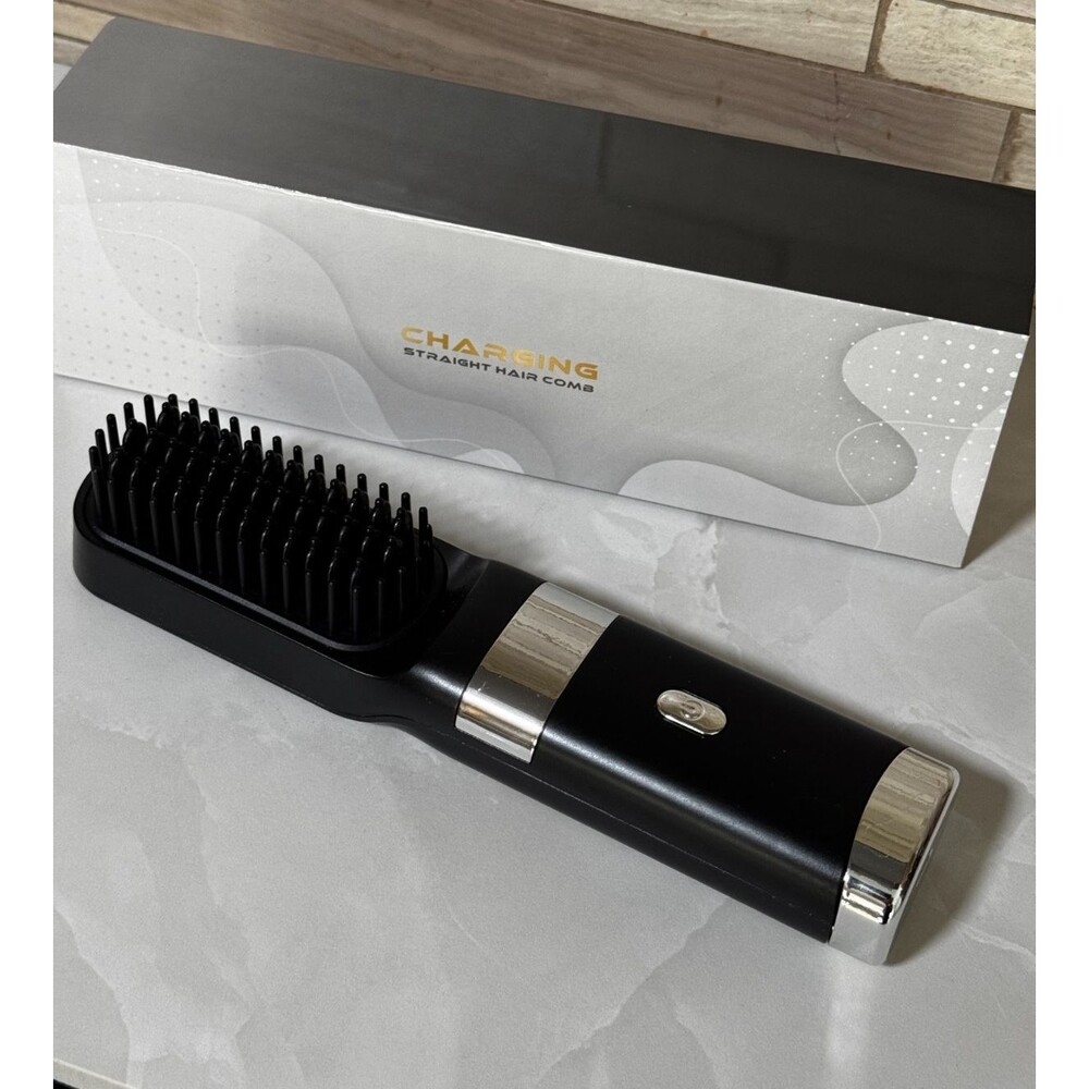 Cordless Hair Straightener Brush Portable